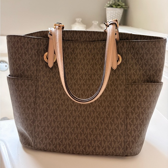 Michael Kors Signature Brown Tote - Picture 2 of 4
